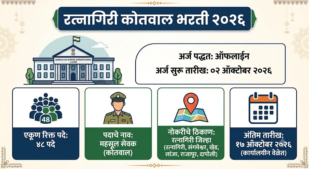 Ratnagiri Mahsul Sevak Bharti Application